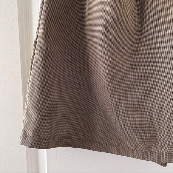 Vintage Exofficio Brown Houndstooth Mini Skort Women’s Size 8 Preppy Academia - Picture 12 of 17